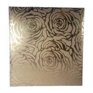 DCWV 8.5x11 Beautiful Metallic Golden Roses Scrapbook Binder Album